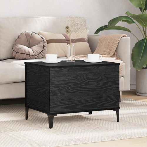 Coffee Table Black Oak 60 x 44,5 x 45 cm Engineered Wood