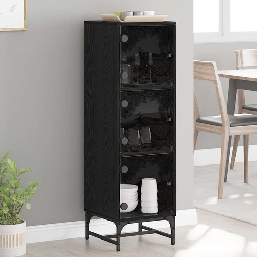 Highboard Black oak 35 x 37 x 117 cm Engineered wood