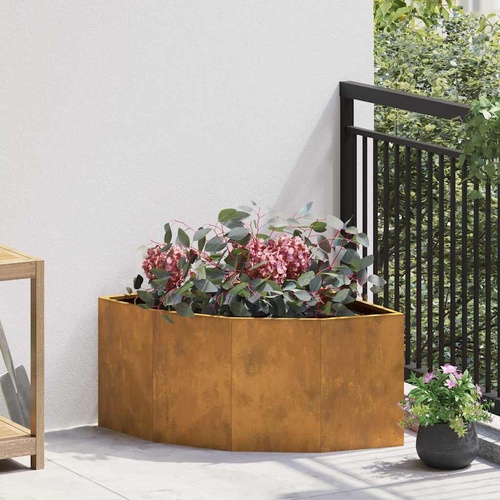 Corner Planter Rusty 60 x 60 x 35 cm Weathering steel