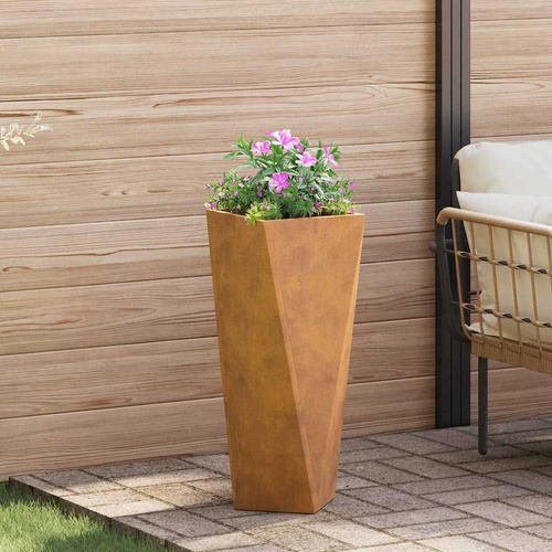 Planter Rusty 30 x 30 x 75 cm Weathering Steel