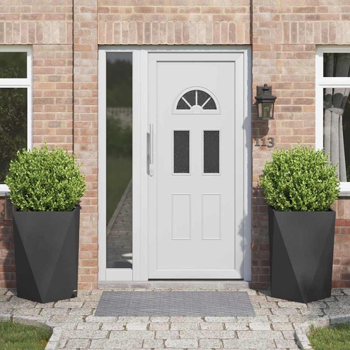 Planter 2 pcs Black 50 x 50 x 75 cm Steel