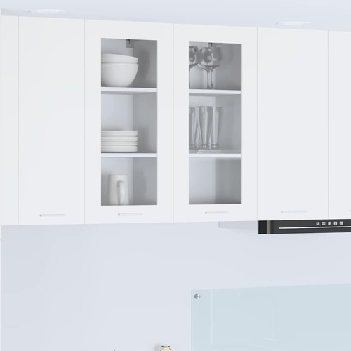 Hanging Cabinet with Door White 40 x 31 x 80 cm Engineered Wood