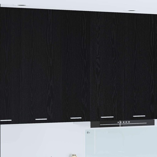 Hanging Cabinet Black Oak 30 x 31 x 100 cm Engineered Wood