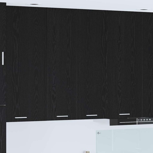 Hanging Cabinet Black Oak 60 x 31 x 100 cm Engineered Wood