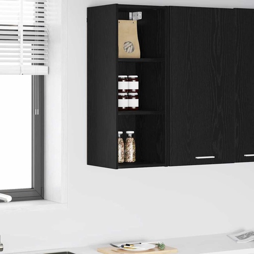 Hanging Cabinet with Storage Riga Black Oak 30 x 29,5 x 80 cm
