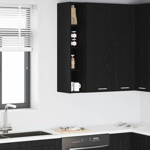 Hanging Cabinet Black Oak 20 x 29,5 x 100 cm Engineered Wood