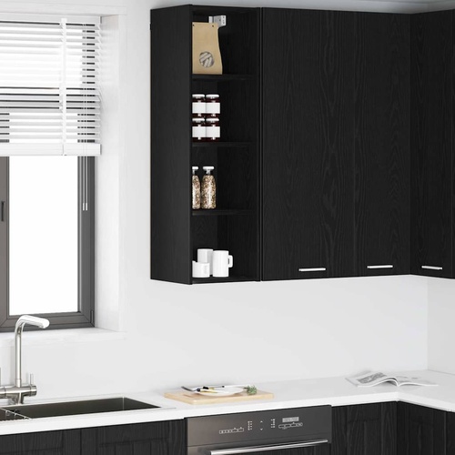 Hanging Cabinet Black Oak 30 x 29,5 x 100 cm Engineered Wood