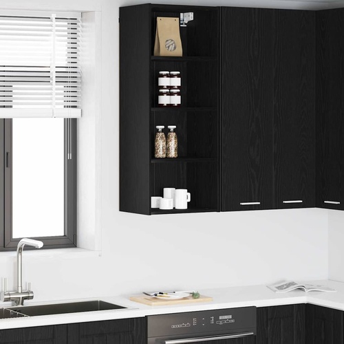 Hanging Cabinet with Shelf Riga Black Oak 40 x 29,5 x 100 cm