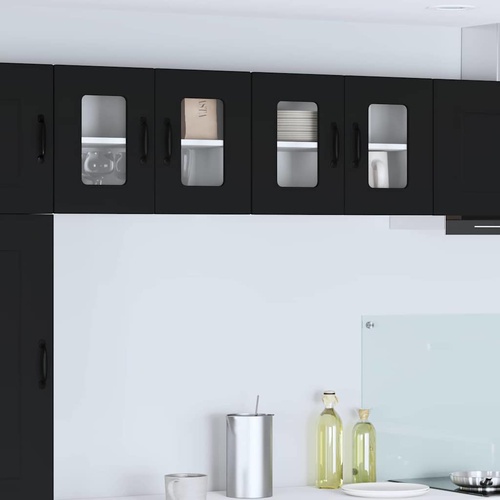 Kitchen Cabinet with Storage Kalmar 2 pcs Black 60 x 31 x 40 cm