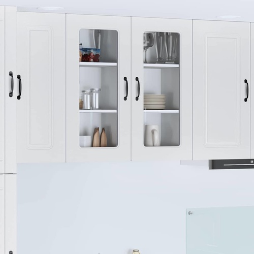 Kitchen Cabinet Kalmar 2 pcs High Gloss White 40 x 31 x 80 cm