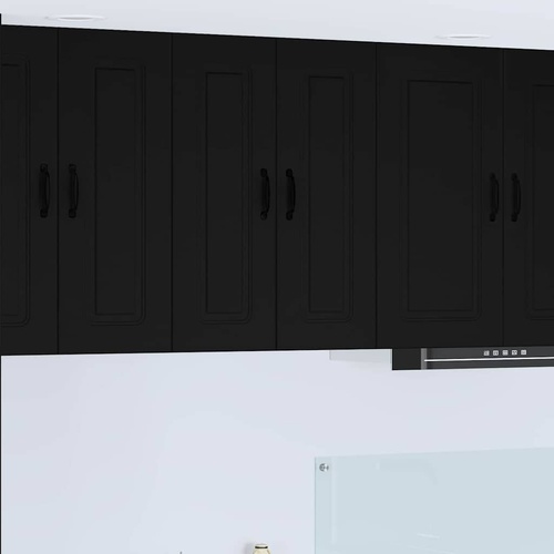 Kitchen Cabinet with Storage Kalmar 2 pcs Black 30 x 31 x 80 cm