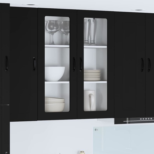 Kitchen Cabinet Kalmar Black 80 x 31 x 100 cm Engineered Wood