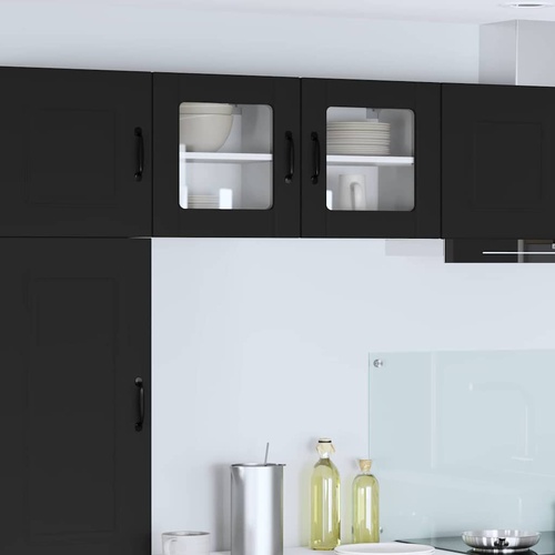 Kitchen Cabinet 2 pcs Black 40 x 31 x 40 cm Engineered Wood