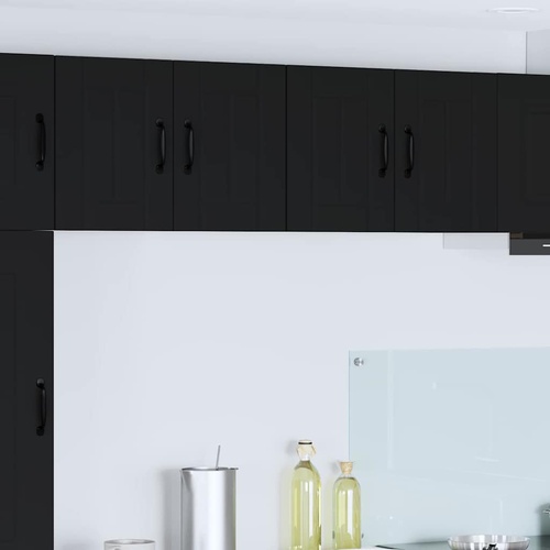 Kitchen Cabinet 2 pcs Black 60 x 31 x 40 cm Engineered Wood