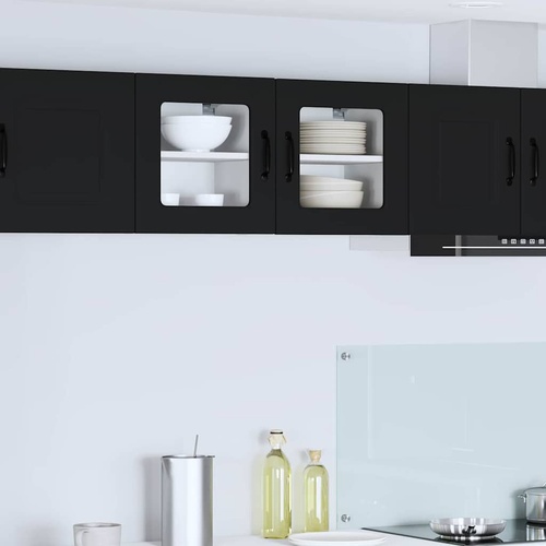 Kitchen Cabinet 2 pcs Black 40 x 31 x 40 cm Engineered Wood
