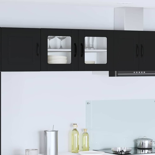 Kitchen Cabinet with Door Black 80 x 31 x 40 cm Engineered Wood