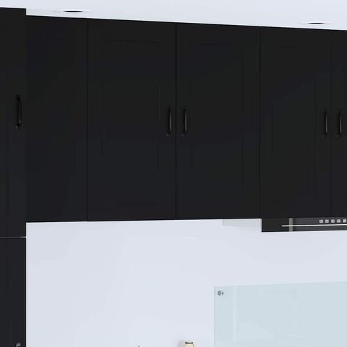 Kitchen Cabinet with Door Black 80 x 31 x 80 cm Engineered Wood