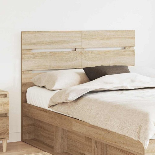 Headboard with Headboard Sonoma Oak 135 cm Engineered Wood