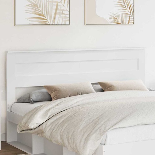 Headboard with Headboard White 180 cm Engineered wood