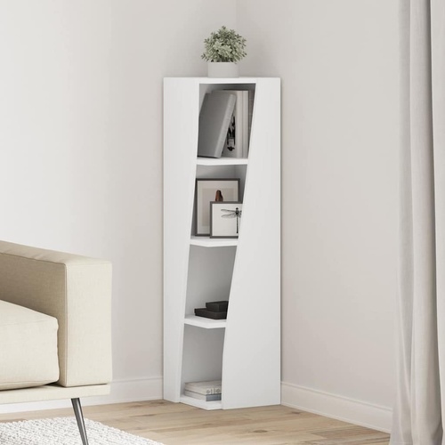 Corner Cabinet White 27,5x27x102cm Engineered Wood