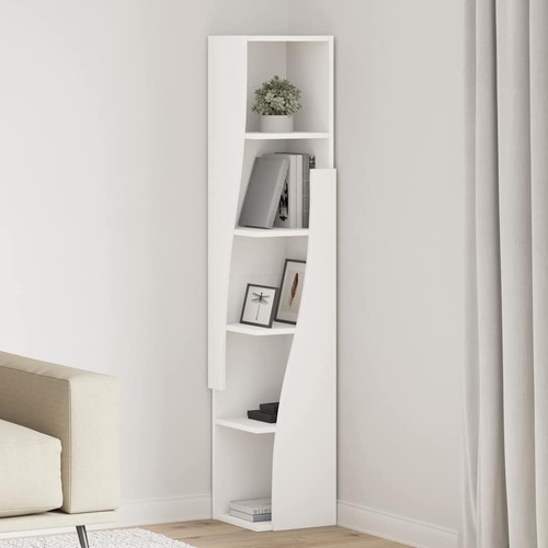 Corner Cabinet White 27,5x27x140cm Engineered Wood
