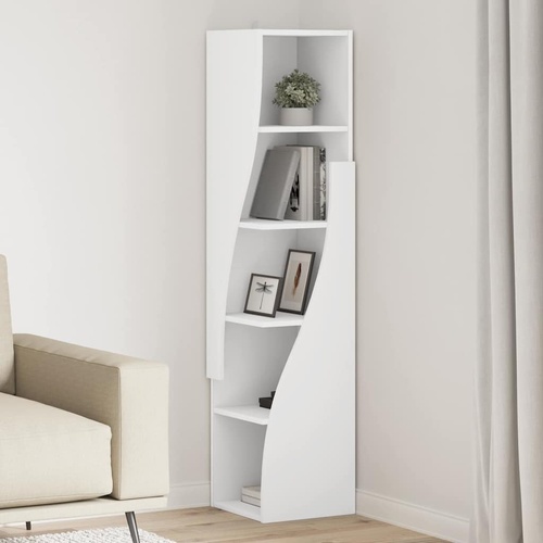 Corner Cabinet White 32x32x140cm Engineered Wood