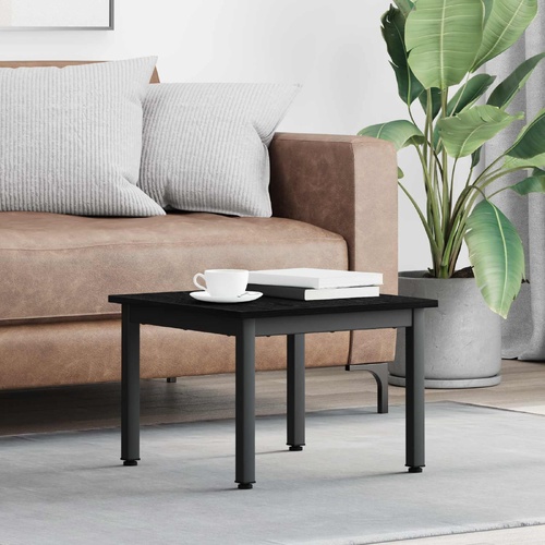 Coffee Table Black Oak 50 x 50 x 36 cm Engineered Wood