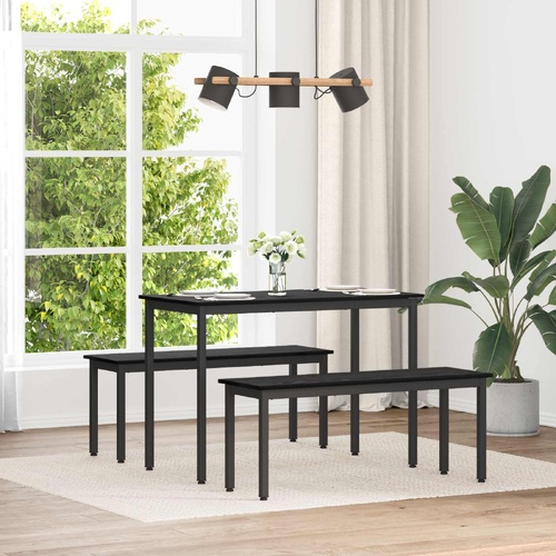 Bench Black Oak 110 x 35 x 45 cm Engineered Wood