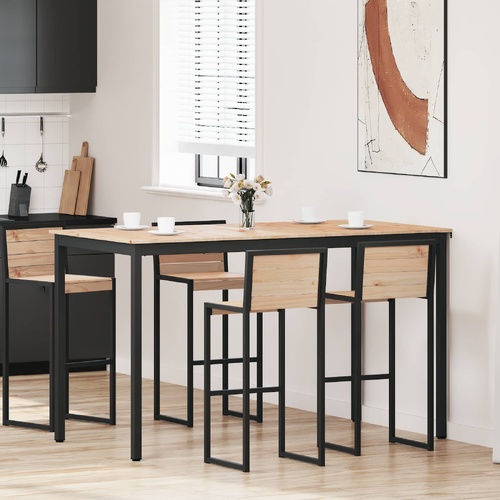 Bar Table Natural 110 x 55 x 105 cm Solid Pine Wood