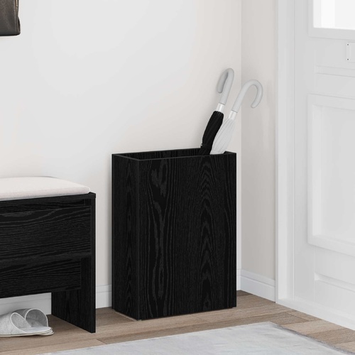 Umbrella Stand Black Oak 40 x 20 x 55.5 cm Engineered Wood