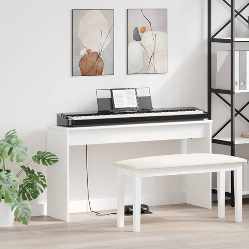 Keyboard Stand White 120 x 32 x 64 cm Engineered Wood