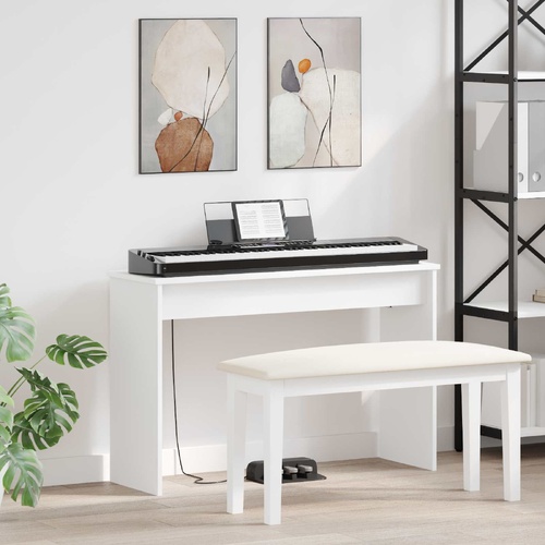 Keyboard Stand White 100 x 32 x 64 cm Engineered Wood