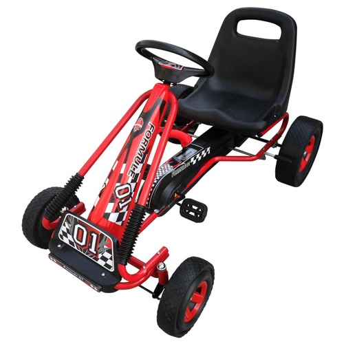 Red Pedal Go Kart with Adjustable Seat