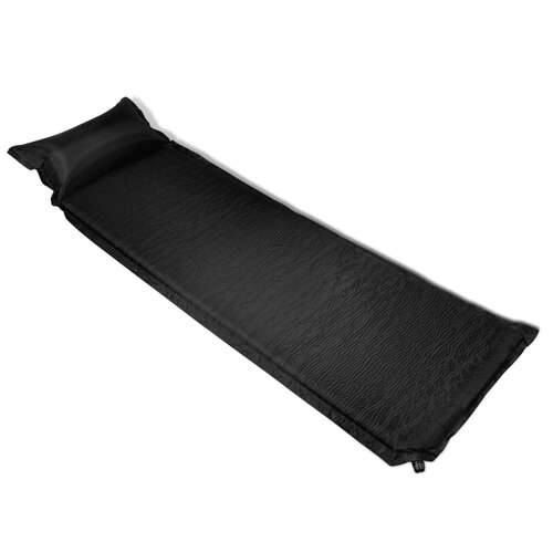 Air Mattress 6 x 66 x 200 CM Black Pillow Inflatable