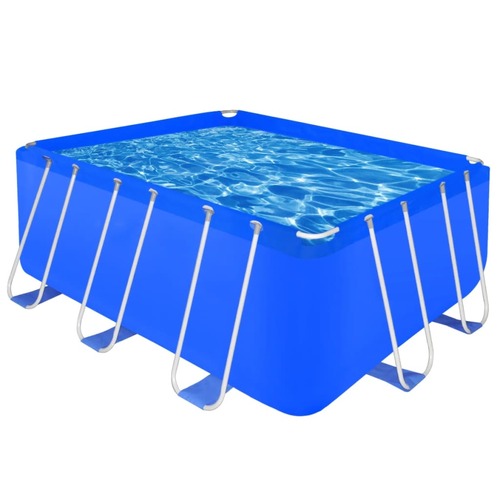 Above Ground Swimming Pool Steel Rectangular 400 x 207 x 122 cm