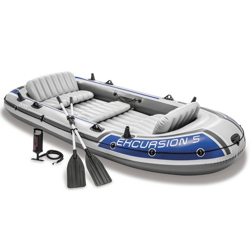 Intex Excursion 5 Set Inflatable Boat with Oars and Pump