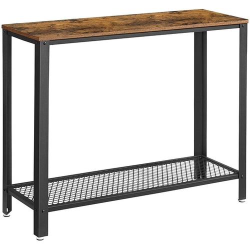 VASAGLE Console Table Rustic Brown and Black