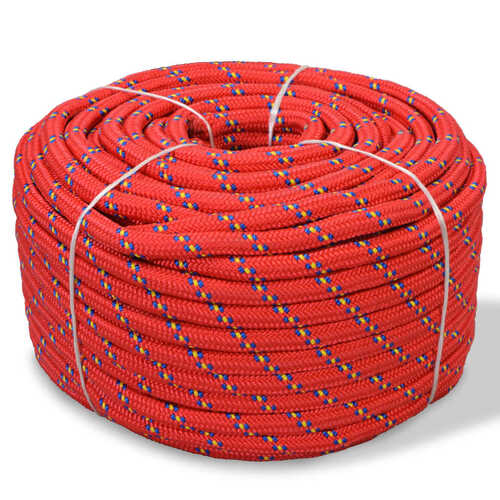 Marine Rope Polypropylene 10 mm 50 m Red