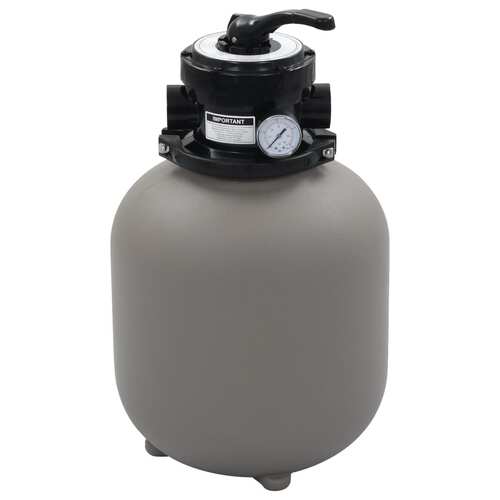 Pool Sand Filter with 4 Position Valve Grey 350 mm