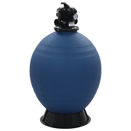 Pool Sand Filter with 6 Position Valve Blue 660 mm