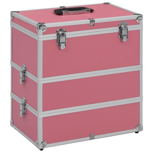 Make-up Case 37x24x40 cm Pink Aluminium