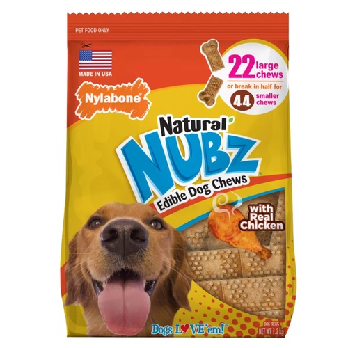 Nylabone Nubz Dog Chews 2.4kg Chicken Treats Dental Long Lasting USA Made