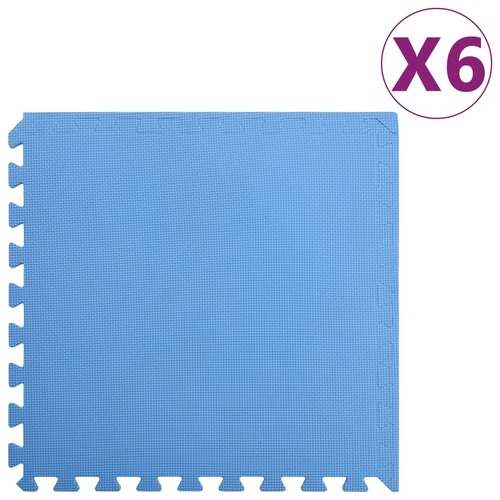 Floor Mats 6 pcs 2.16 ㎡ EVA Foam Blue