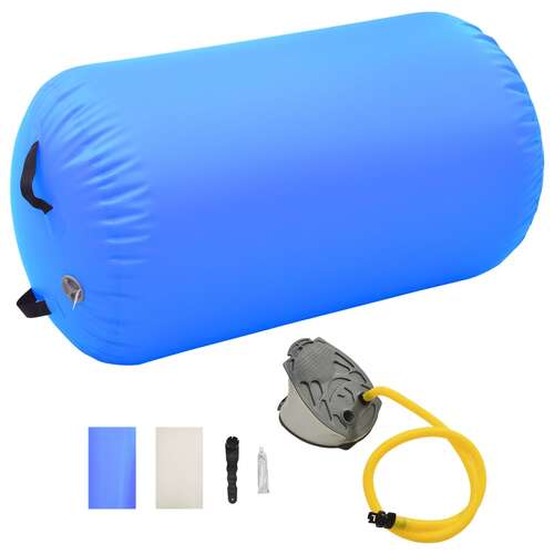 Inflatable Gymnastic Roll with Pump 100x60 cm PVC Blue