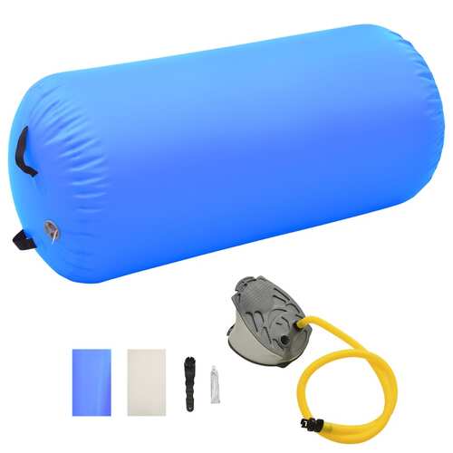 Inflatable Gymnastic Roll with Pump 120x75 cm PVC Blue