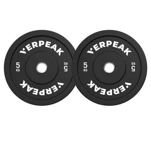 VERPEAK Black Olympic Bumper Weight Plates (5kgx2)