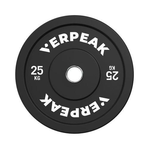 VERPEAK Black Olympic Bumper Weight Plates (25kg)