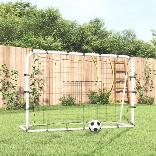 Football Goal with Net White&Black 184x61x123 cm Steel&PE