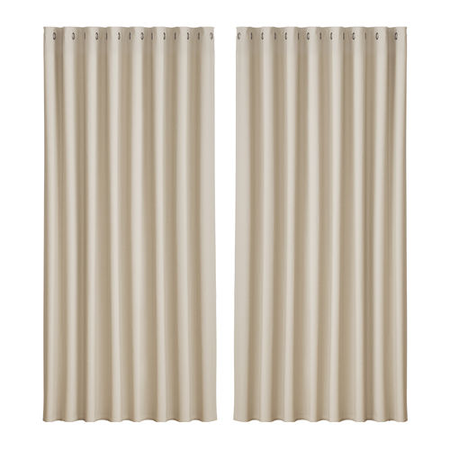 Artiss 2X Blockout Curtains Eyelet 300x230cm Beige