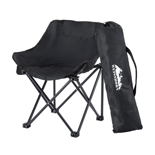 Weisshorn Folding Camping Moon Chair Portable Seat Weight Capacity 120KG Black